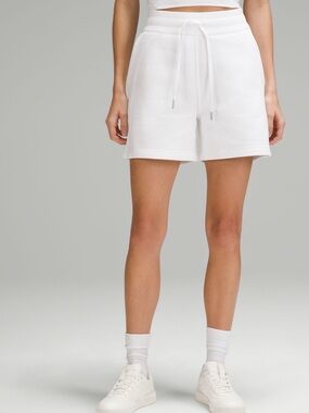 lululemon athletica White High-Rise Drawstring Athletic Shorts